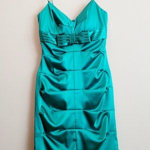 B DARLIN womens green cocktail dress